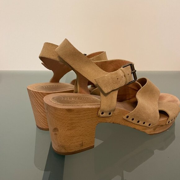 MADEWELL Johanna Suede Wood Sole Clog Sandal \\ 8 - Picture 7 of 10